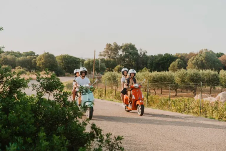 Photo d'action sur une Vespa
