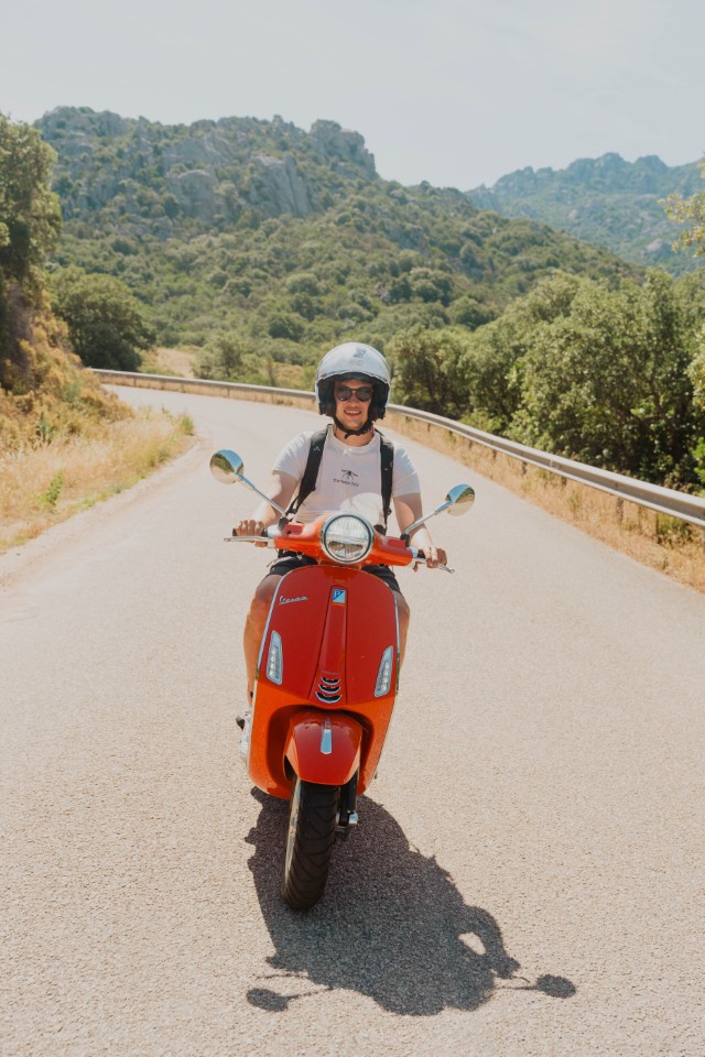 Route en Vespa en Sardaigne